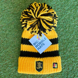 Livingston FC Yellow Big Bobble Striped Hat