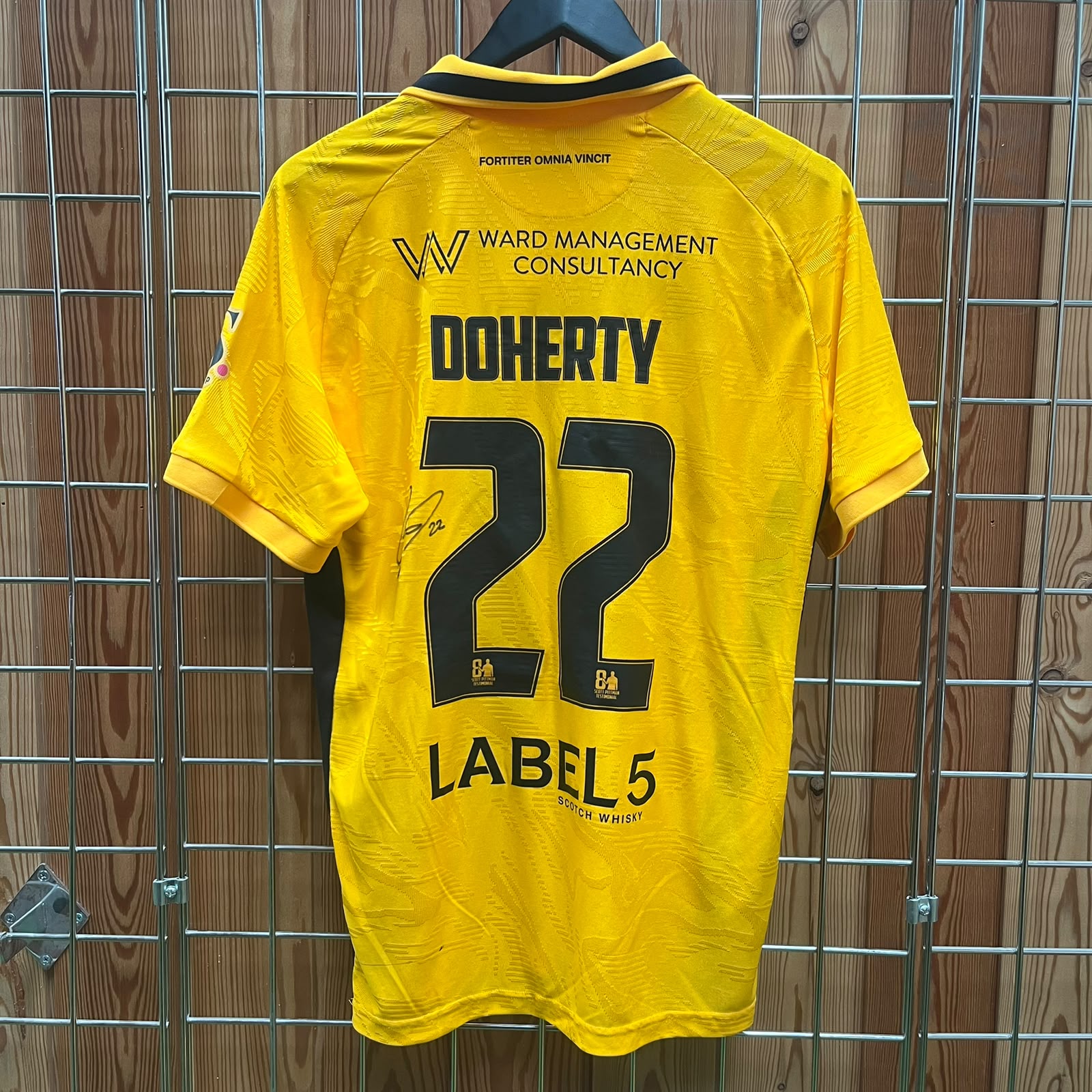 Pittman Testimonial Matchworn Signed Doherty #22